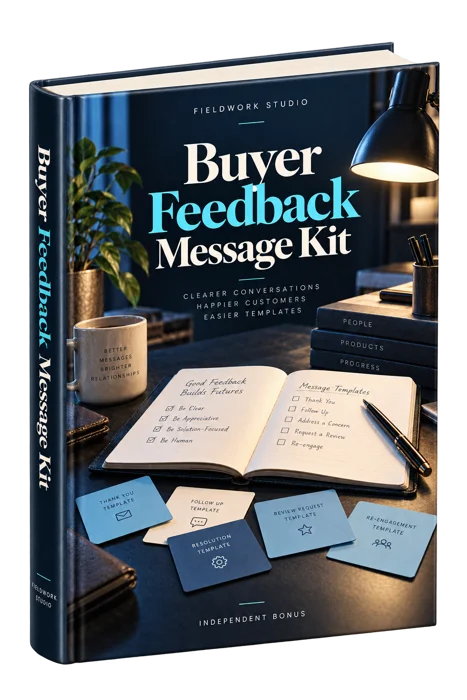 Buyer Feedback Message Kit generated product mockup