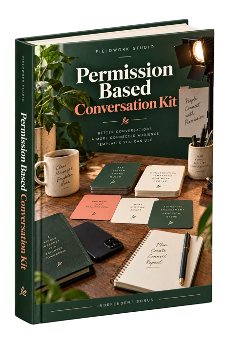 Permission Based Conversation Kit generated product mockup