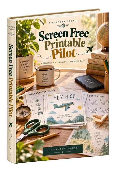 Screen Free Printable Pilot generated product mockup