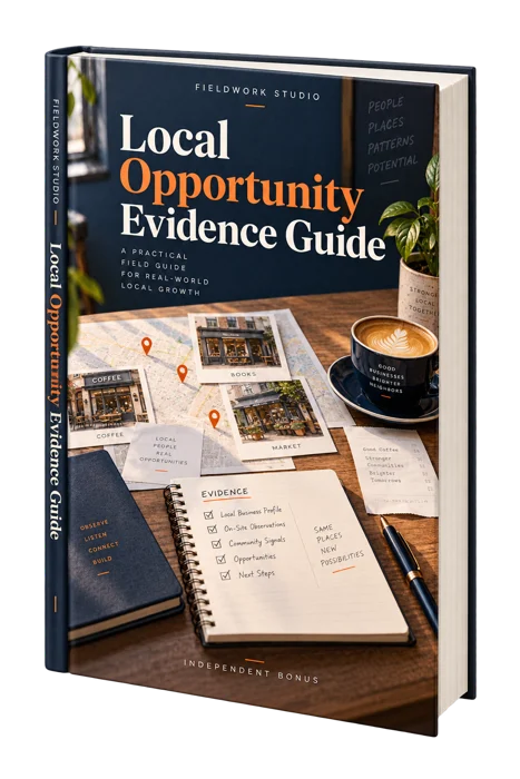 Local Opportunity Evidence Guide generated product mockup