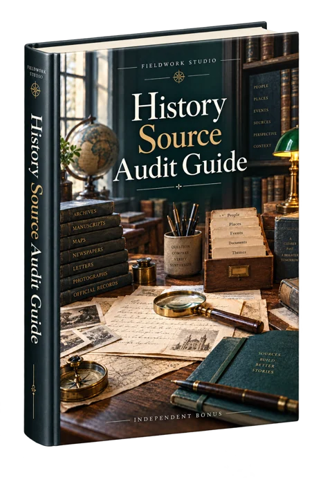 History Source Audit Guide generated product mockup
