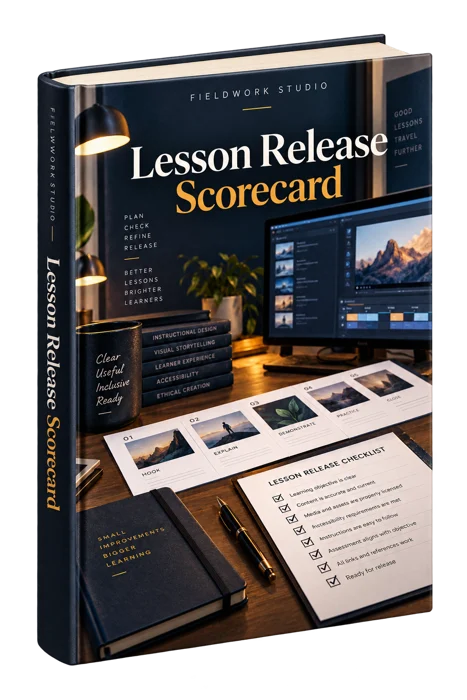 Lesson Release Scorecard generated product mockup