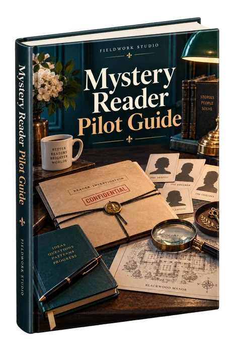 Mystery Reader Pilot Guide generated product mockup