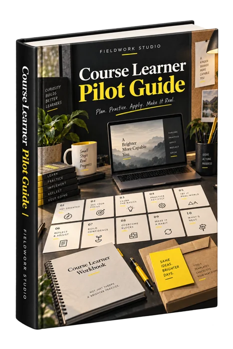 Course Learner Pilot Guide generated product mockup