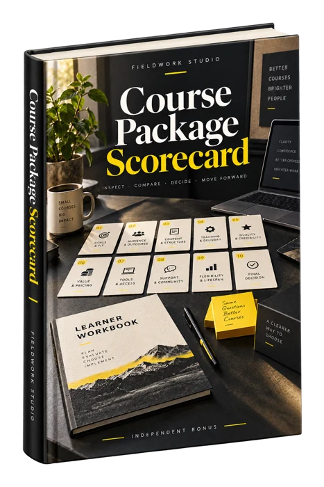 Course Package Scorecard generated product mockup