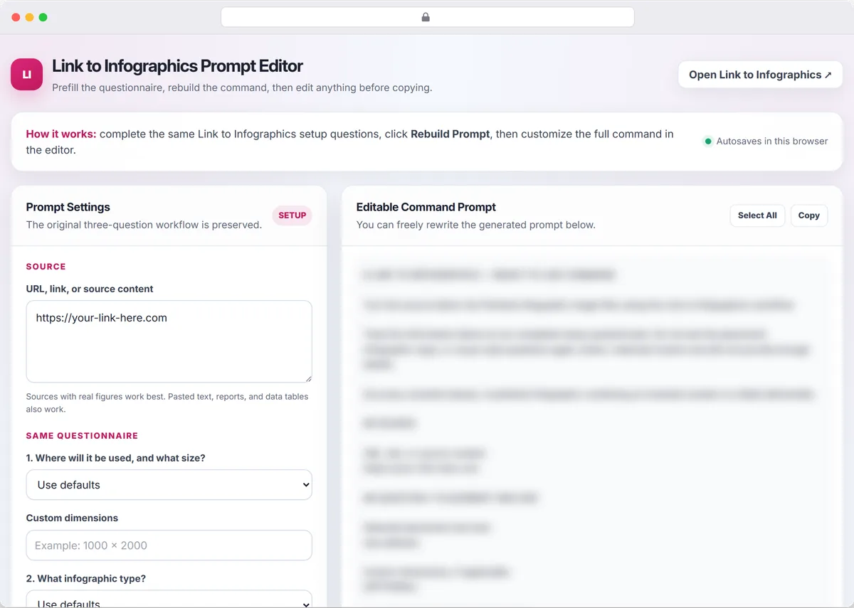 The Link to Infographics Prompt Studio