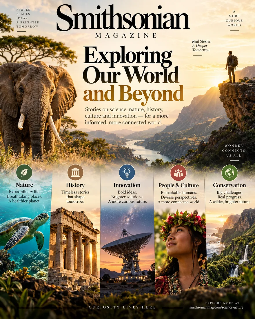 Smithsonian Magazine, a finished infographic produced by Link to Infographics