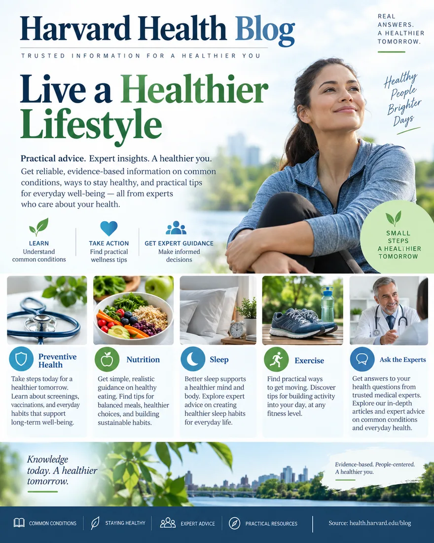 Harvard Health Blog, a finished infographic produced by Link to Infographics