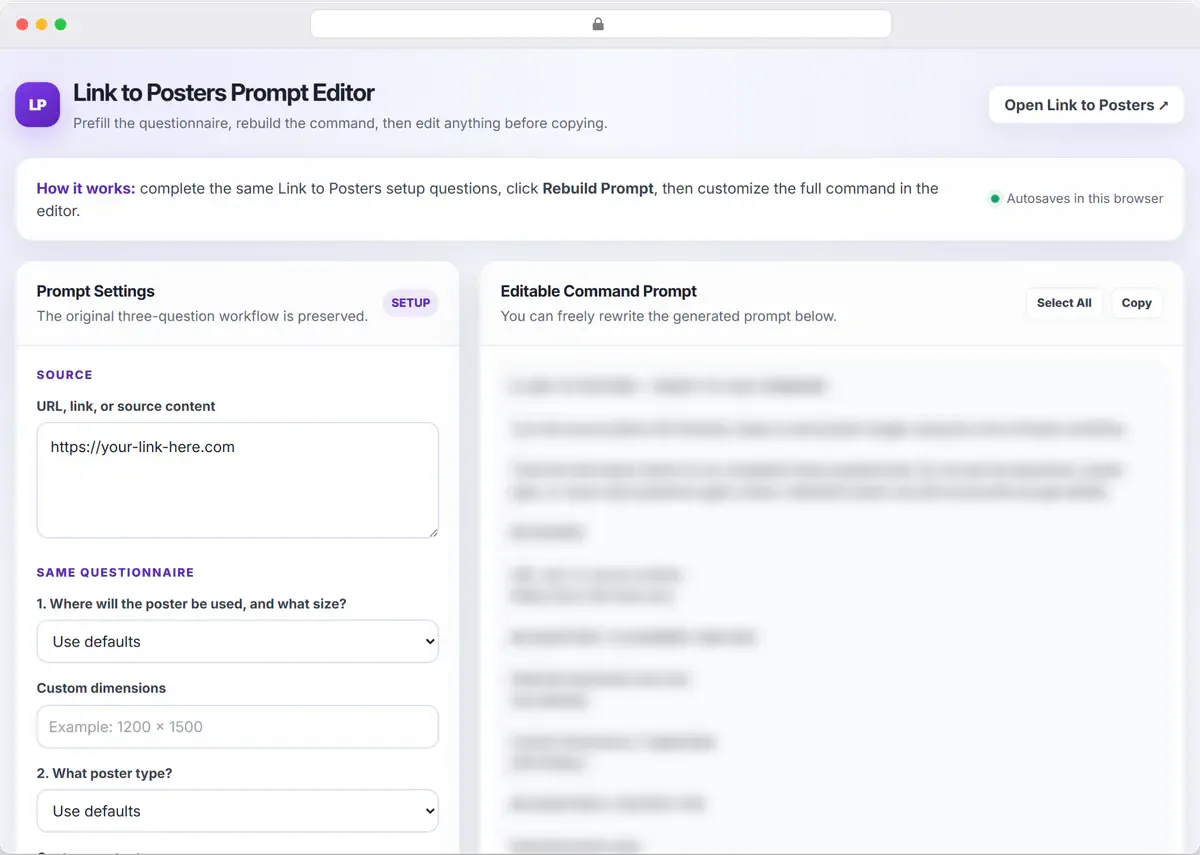 The Prompt Editor Page