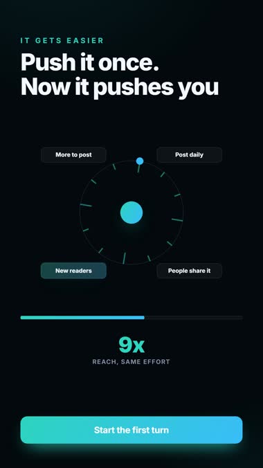 The Flywheel — a finished vertical video from one of the prompts