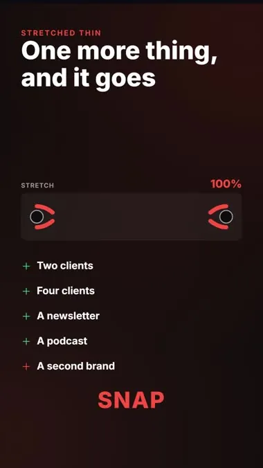 The Rubber Band, a finished vertical video made from one of the 189 prompts