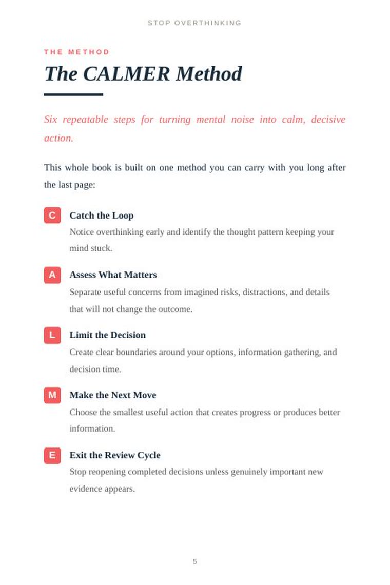 The CALMER Method